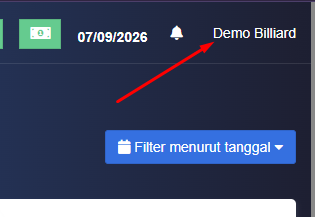 Klik nama user yang login