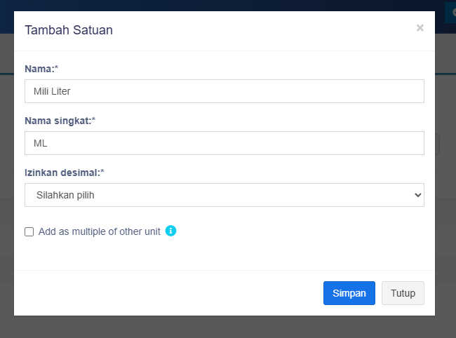 Isi satuan