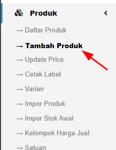 Tambah produk